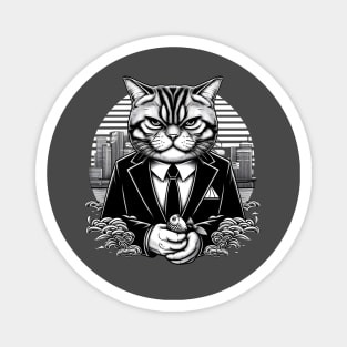 Yakuza Cat Boss Magnet